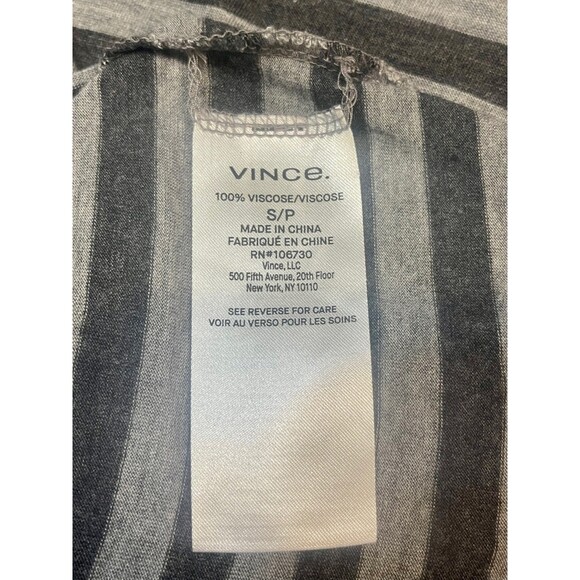 VINCE Charcoal Striped Long-Sleeved T, Size S - Picture 4 of 4